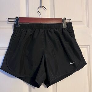 Girls Large Nike running shorts with liner and tie.